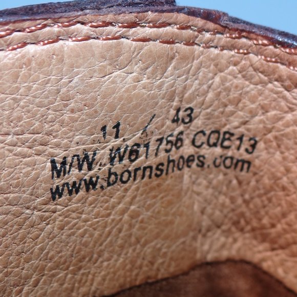 BORN Marley Brown Leather Heeled Mule / Clog with Studded Detail Size 11 - Picture 9 of 10